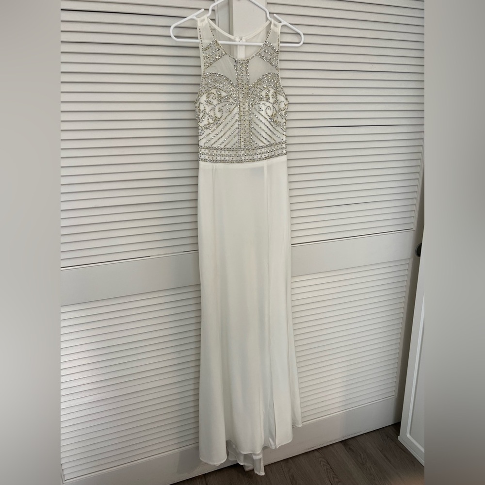 NEW! White Floor Length Dress, Never Been Worn